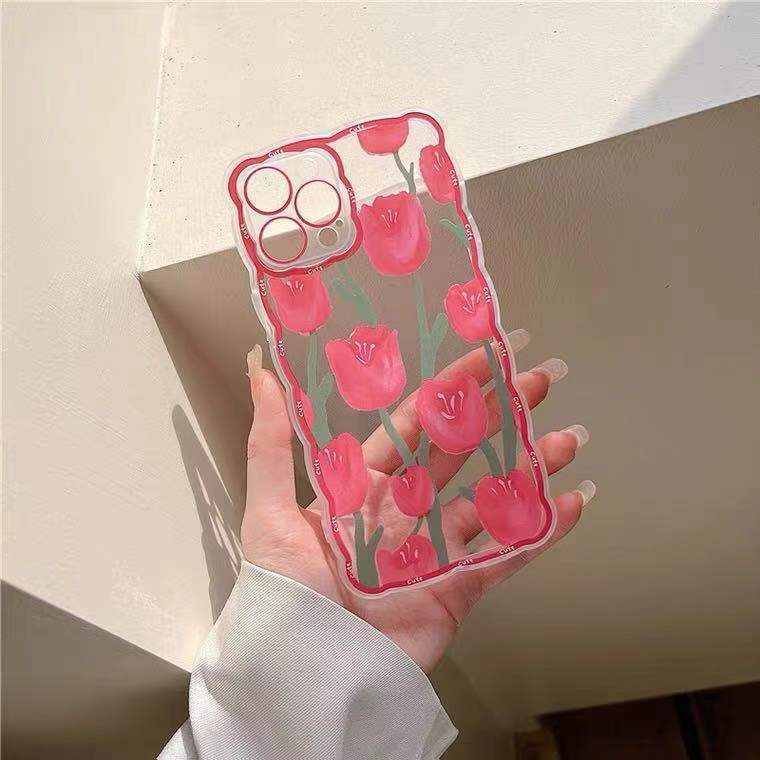 Ốp Điện Thoại Trong Suốt In Hình Hoa Hồng Cho IPhone 13/12 Pro Max/11/ XS/ XR/ X/ 8/ 7/ 6/ Plus Mini