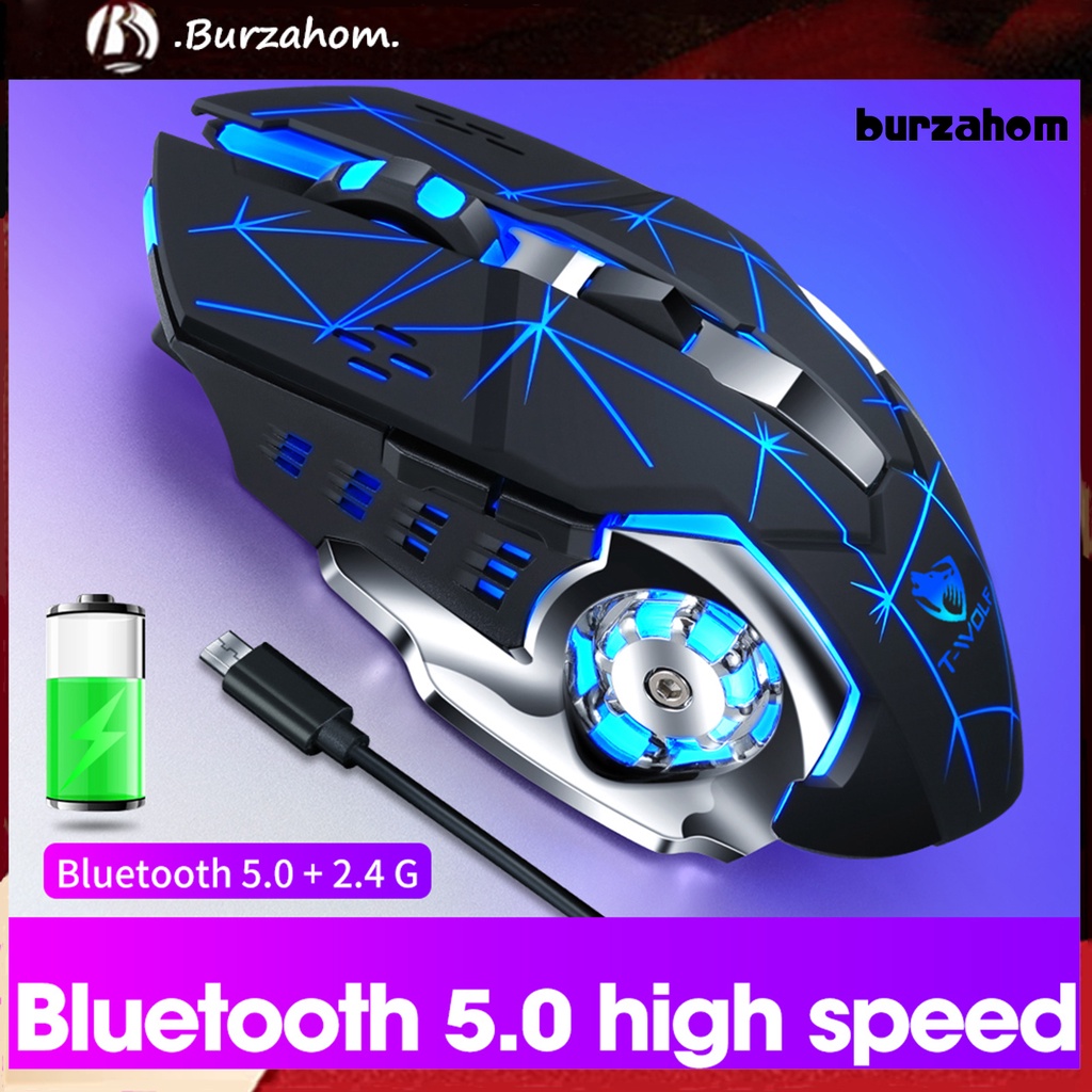 Chuột không dây Q13B 2.4G 2400DPI 6 Nút Có Thể Sạc Lại Kết Nối Bluetooth