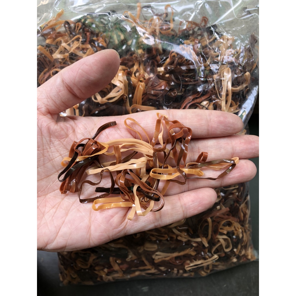 [Tặng kèm túi zip] Gói 50g, 100g chun buộc tóc màu đen, màu sắc cho người lớn và bé gái PK060
