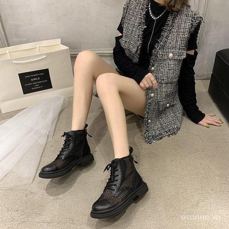 35-43Code Large Size Shoes41Mesh Hollow Sandal Boots Women's Breathable Thin Dr. Martens Boots Summer Versatile Mesh Boots42【5Month25Day After】