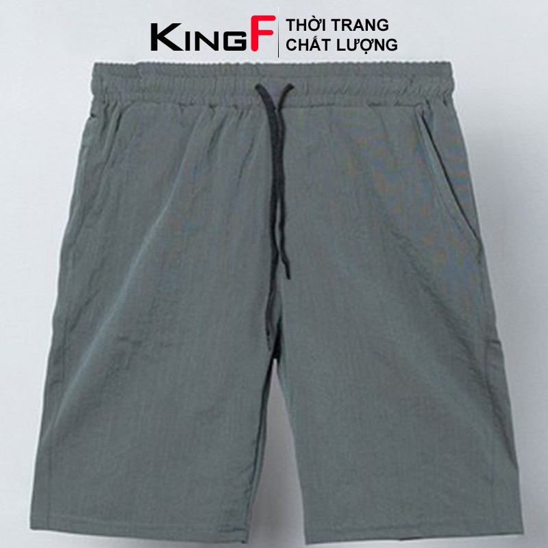 Quần short nam vải đũi KING quần đùi nam trẻ trung sang trọng dễ phối đồ thoáng mát mặc ở nhà đi chơi dã ngoại | BigBuy360 - bigbuy360.vn