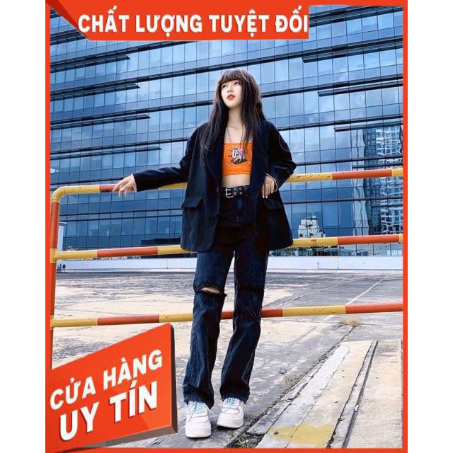 QUẦN JEANS BAGGY XUÔNG ĐEN RÁCH- jeans dày đẹp | WebRaoVat - webraovat.net.vn