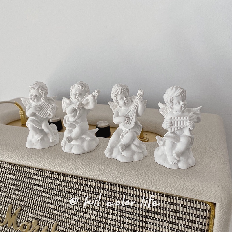 Set 4 tượng thần tình yêu bằng nhựa resin để bàn trang trí