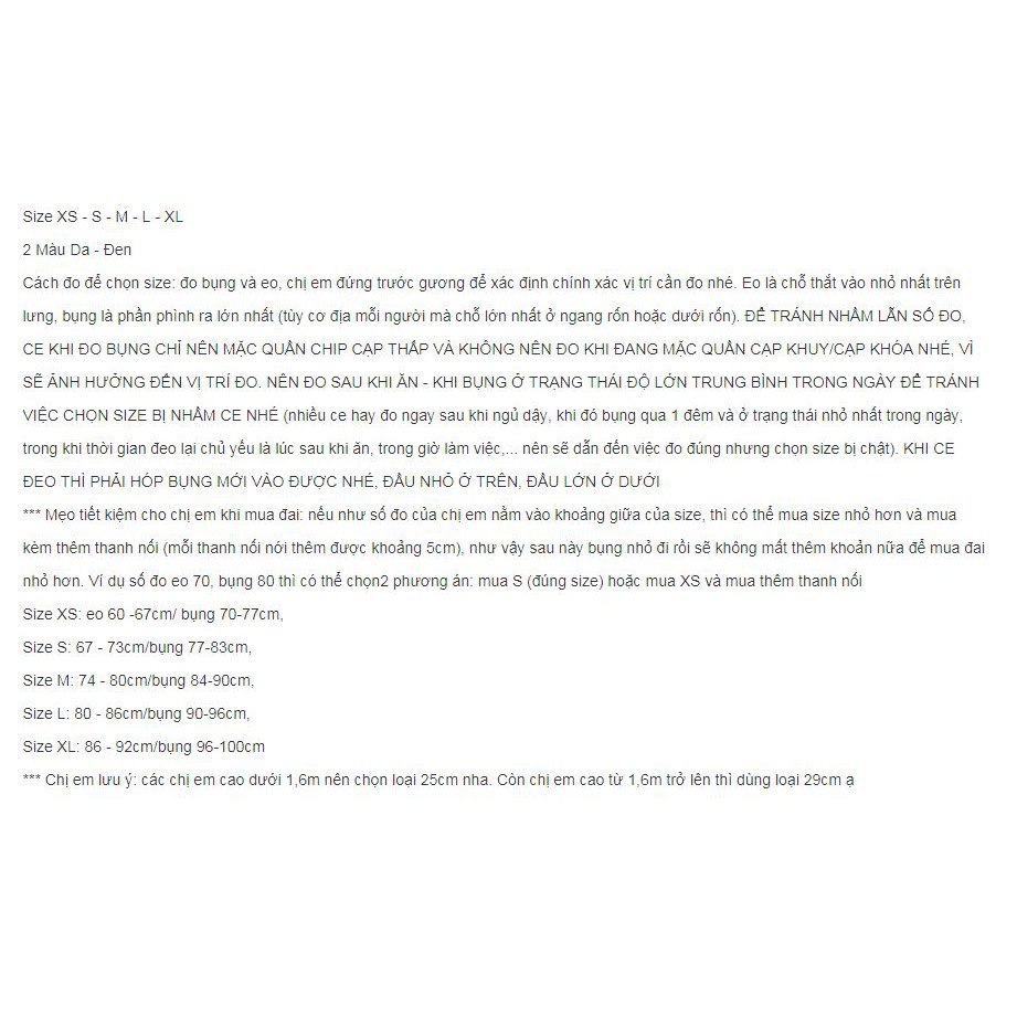 Đai nịt bụng Latex 9 xương | BigBuy360 - bigbuy360.vn