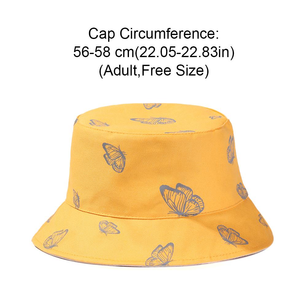 EUTUS Nón Tai Bèo Chất Liệu Cotton Hai Mặt Họa Tiết Bướm Có Thể Gấp Gọn Cho Nam Nữ