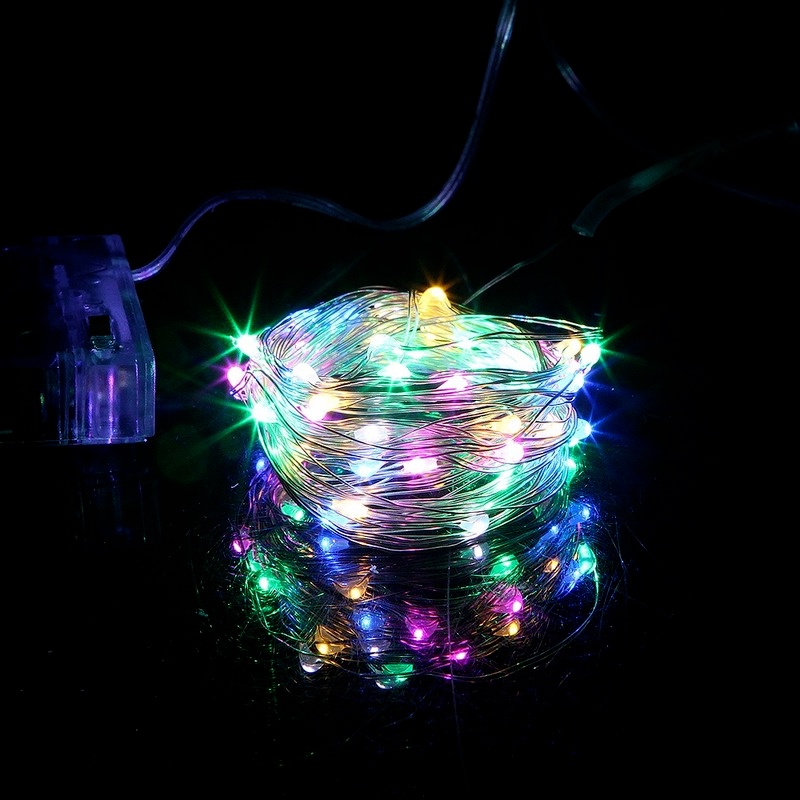 Dây Đèn LED 10M 3AA Pin Chống Nước Trang Trí Giáng Sinh