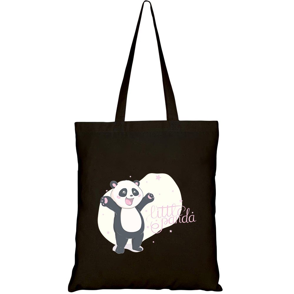 Túi vải tote canvas HTFashion in hình cute panda HT199