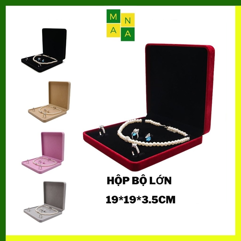 Hộp đựng trang sức kiềng bộ Lớn nỉ nhung cao cấp hộp đựng nhẫn dây chuyên lăc tay hộp đựng nữ trang MANA