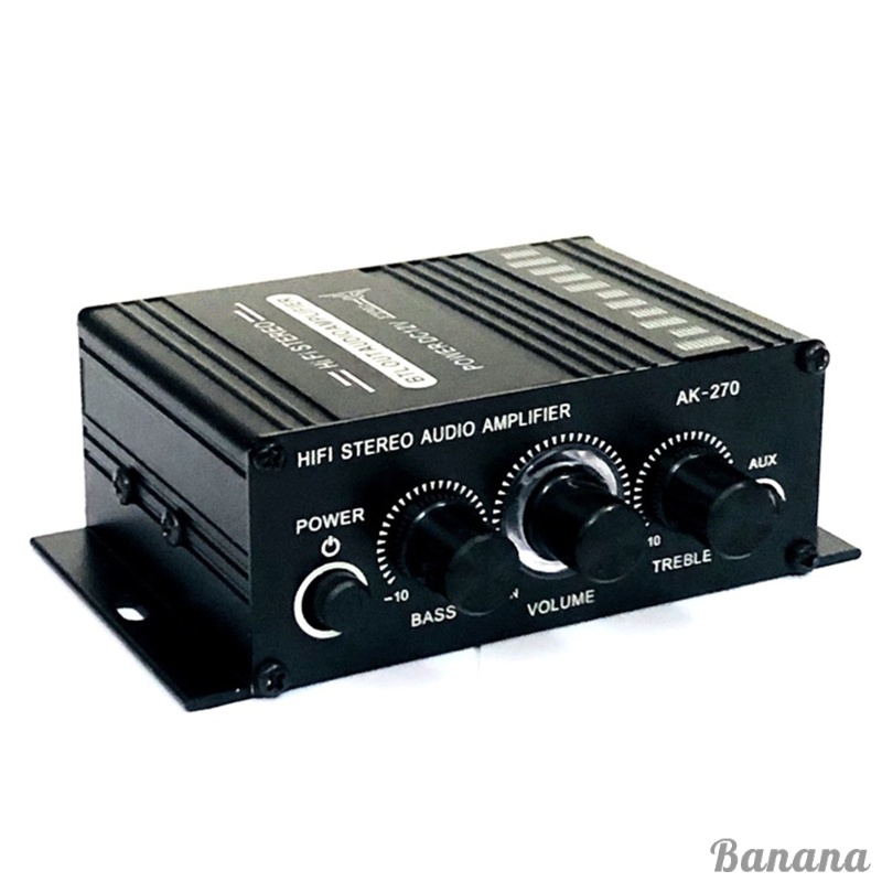 Bộ Khuếch Đại Âm Thanh Mini 12v 2a 2 Kênh Gắn Tường / Xe Hơi