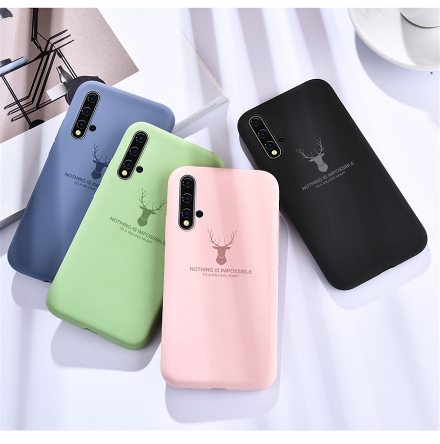 Ốp điện thoại silicone dạng lỏng họa tiết nai cho SAMSUNG S10 S9 S8 PLUS