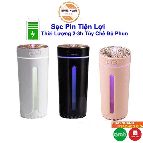 Máy Xông Tinh Dầu Xe Hơi Va Ban Làm Việc ( có pin tích điện) máy khuếch tán tinh dầu tạo hương thơm mát, chống say xe