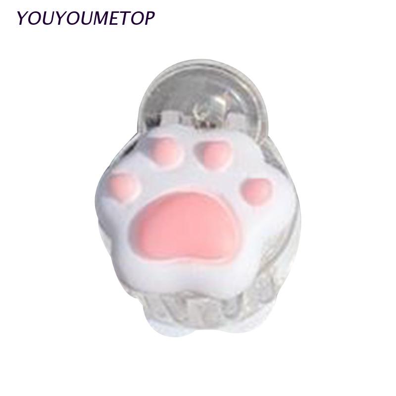 Kẹp tóc hình chân mèo bằng resin chống trượt đáng yêu