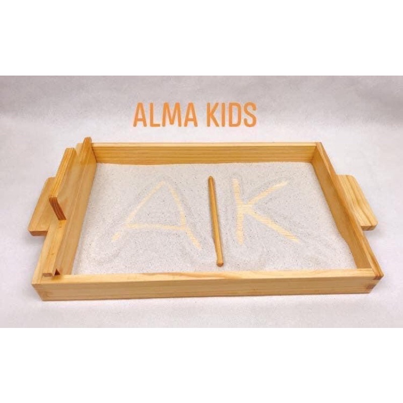 Khay Cát Tập Viết Tập Vẽ Đồ Chơi Giáo Dục Sớm Giáo Cụ Montessori Cho Bé