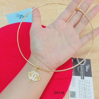 Kiềng cổ thời trang nữ mặt chữ x viền vuông thời trang Orin D3118 đẳng cấp