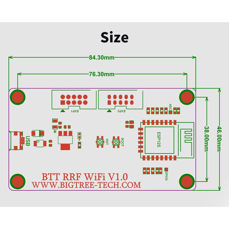 Bộ Phụ Kiện Máy Bay Bigtreetech Btt Rrf Wifi V1.0 Ule Cho Skr V1.3 Skr V1.4 Turbo