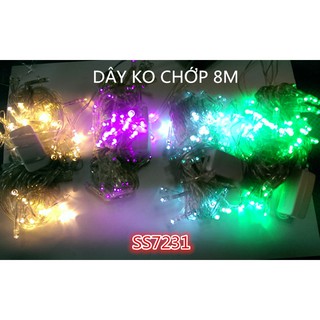 Combo 5 Dây Đèn LED Không chớp (8m/Dây) màu trắng và xanh lá