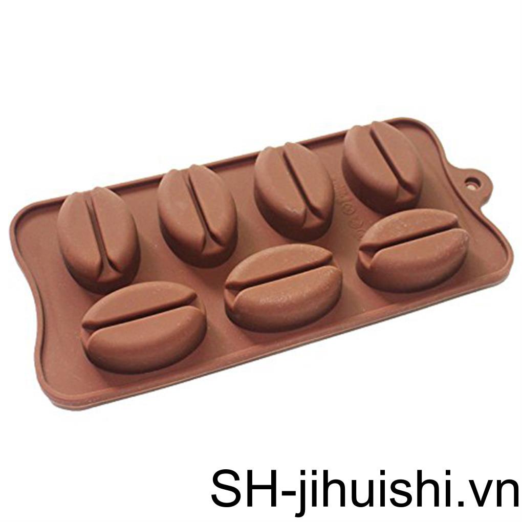 7 Cavities Ice Cube Mold Coffee Bean Silicone Chocolate Tray Reusable Home Kitchen Baking Mould Accessories Gifts