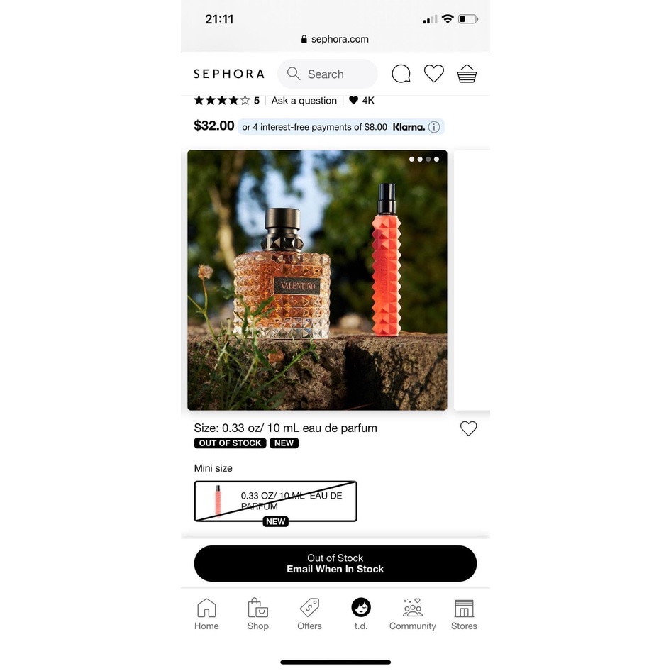 Nước Hoa Minisize Valentino Donna Born In Roma Coral Fantasy 6ml