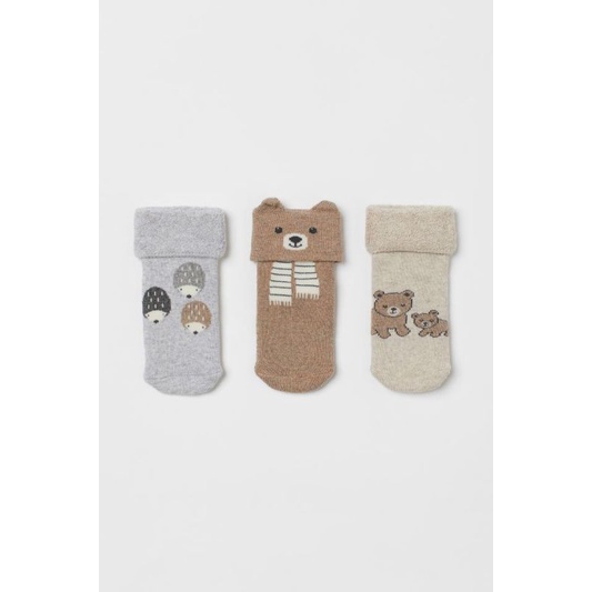 SET 3 ĐÔI TẤT DÀY HM AUTHENTIC CHO BÉ