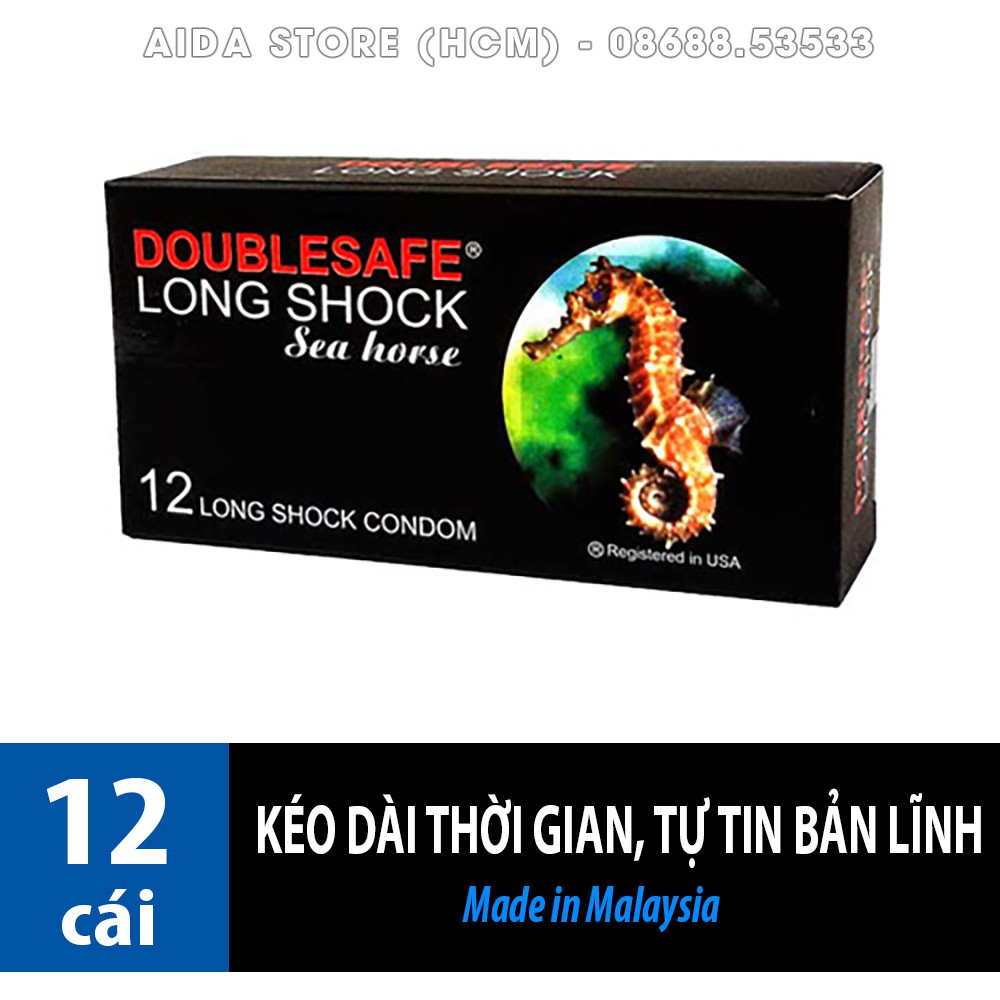 Hàng Công ty - Bao cao su Longshock Cá ngựa kéo dài thời gian - hộp 12 cái