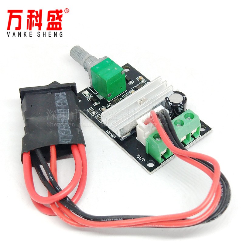 Bộ điều khiển tốc độ động cơ PWM DC 6V12V24V Công tắc tốc độ 3 chiều dương và âm với chức năng đảo chiều
