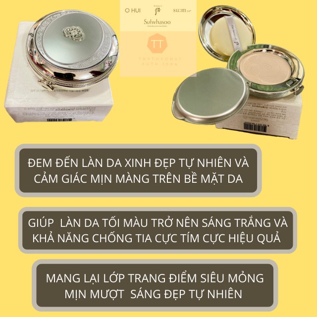 Phấn Phủ The History Of Whoo Whitening Powder Pact Dưỡng Trắng Chống Nắng Mịn Tự Nhiên Full Size