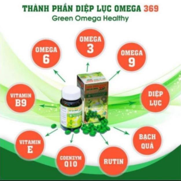 DIỆP LỤC OMEGA 369- GREEN OMEGA HEALTHY- TRỊ ĐAU ĐẦU - HOA MẮT- CHÓNG MẶT-NHỨC MỎI MẮT-Ù TAI-MẤT NGỦ | BigBuy360 - bigbuy360.vn