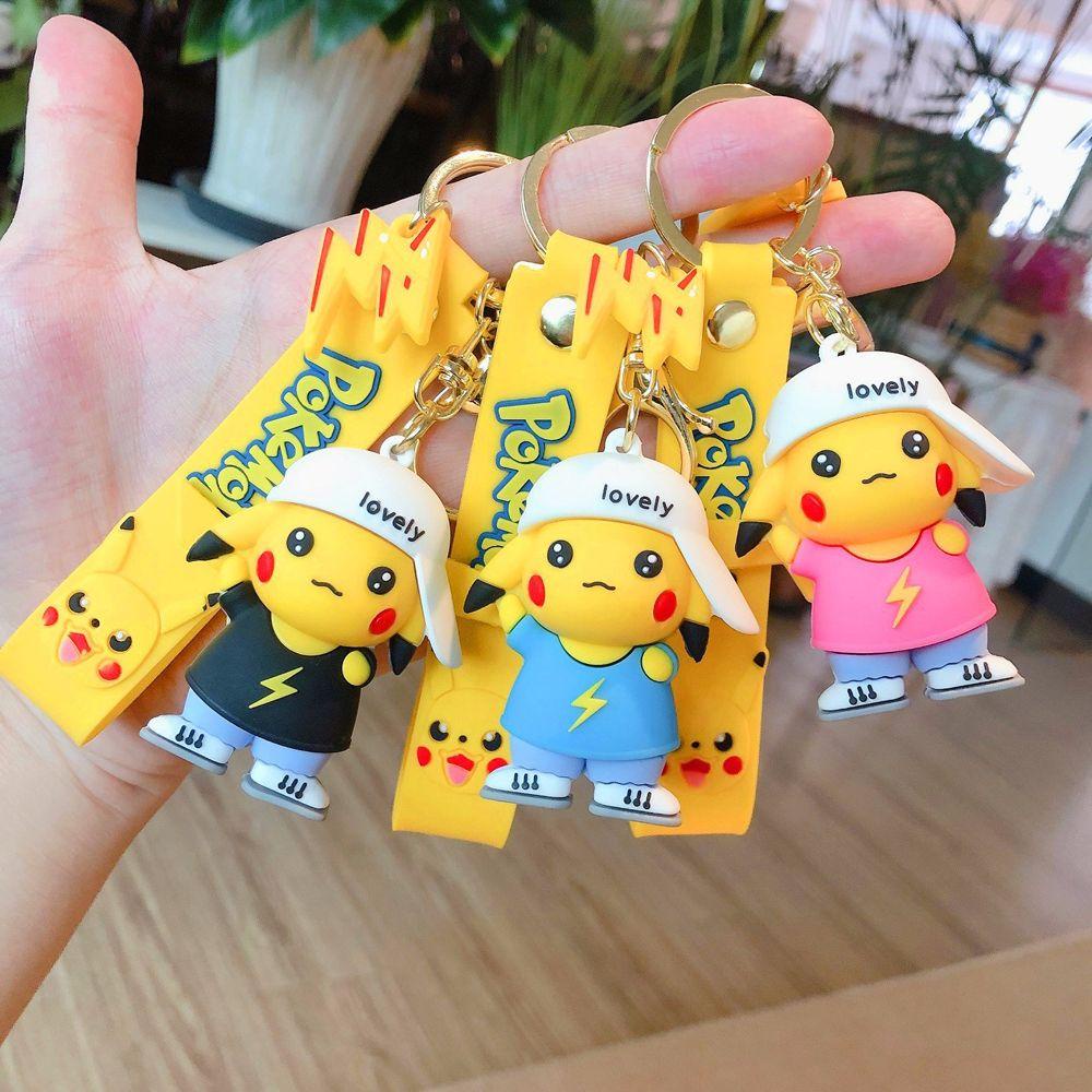 Móc Khóa Hình Pikachu Hoạt Hình Dễ Thương