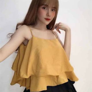 Áo dây 2 tầng xòe