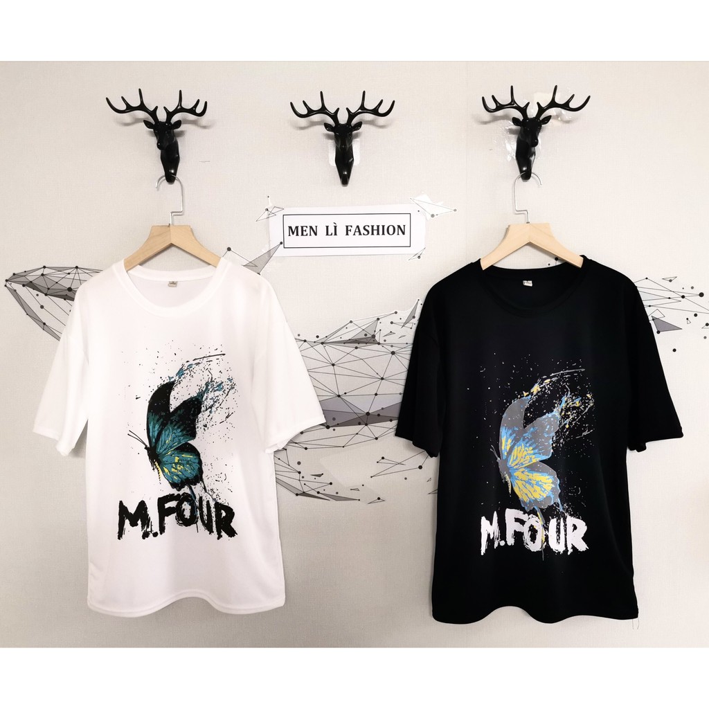 Áo Thun Unisex Nam Nữ Form Rộng Tay Lỡ Thời Trang Hàn Quốc BƯỚM M.FOUR