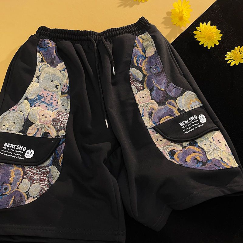 Quần Short Dáng Suông Rộng Phong Cách Thời Trang Retro Nhật Bản Cho Nam Giới