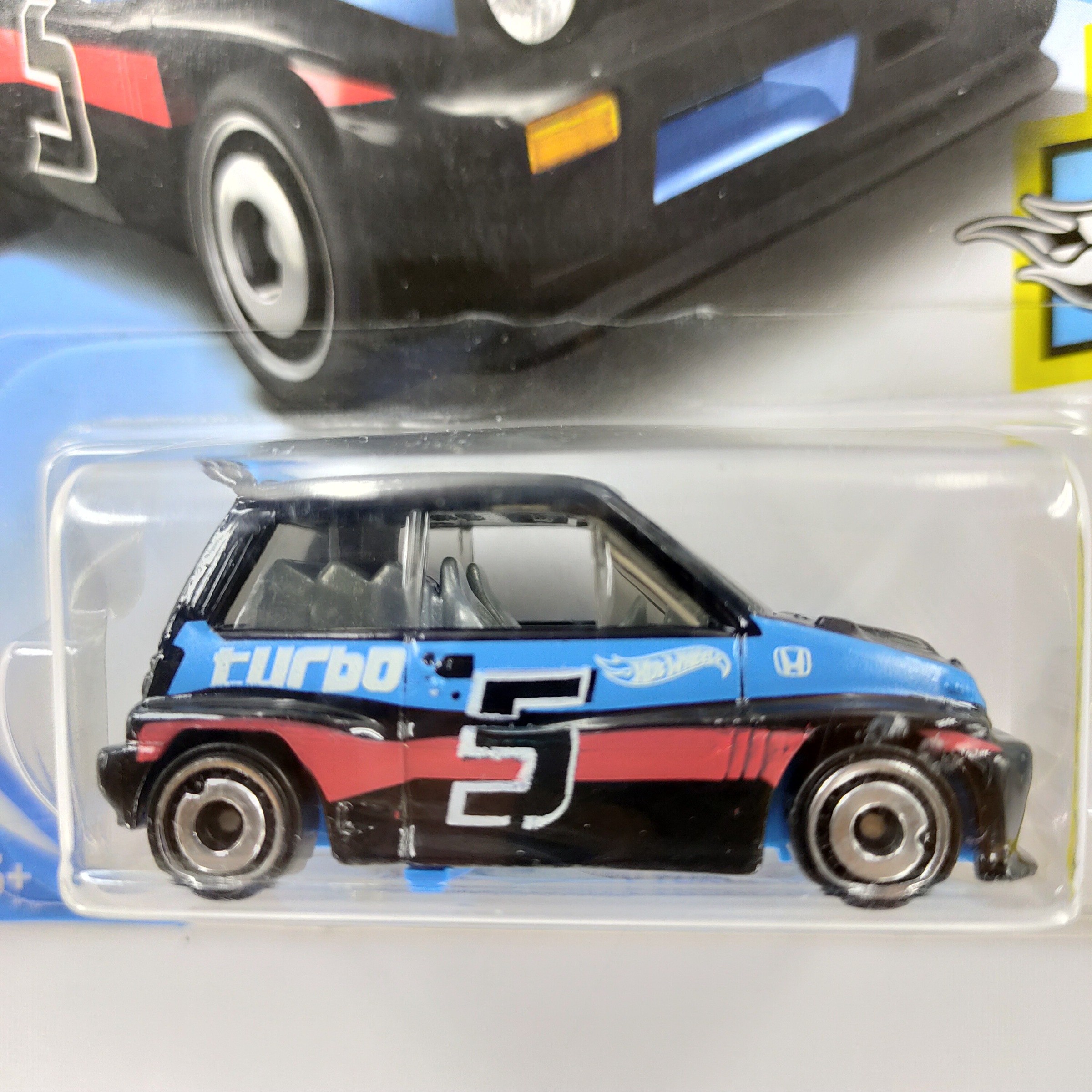 Hot Wheels Mô Hình Đồ Chơi Xe Hơi Honda City Turbo Ii Black Tanpo 5 Streep Blue Red