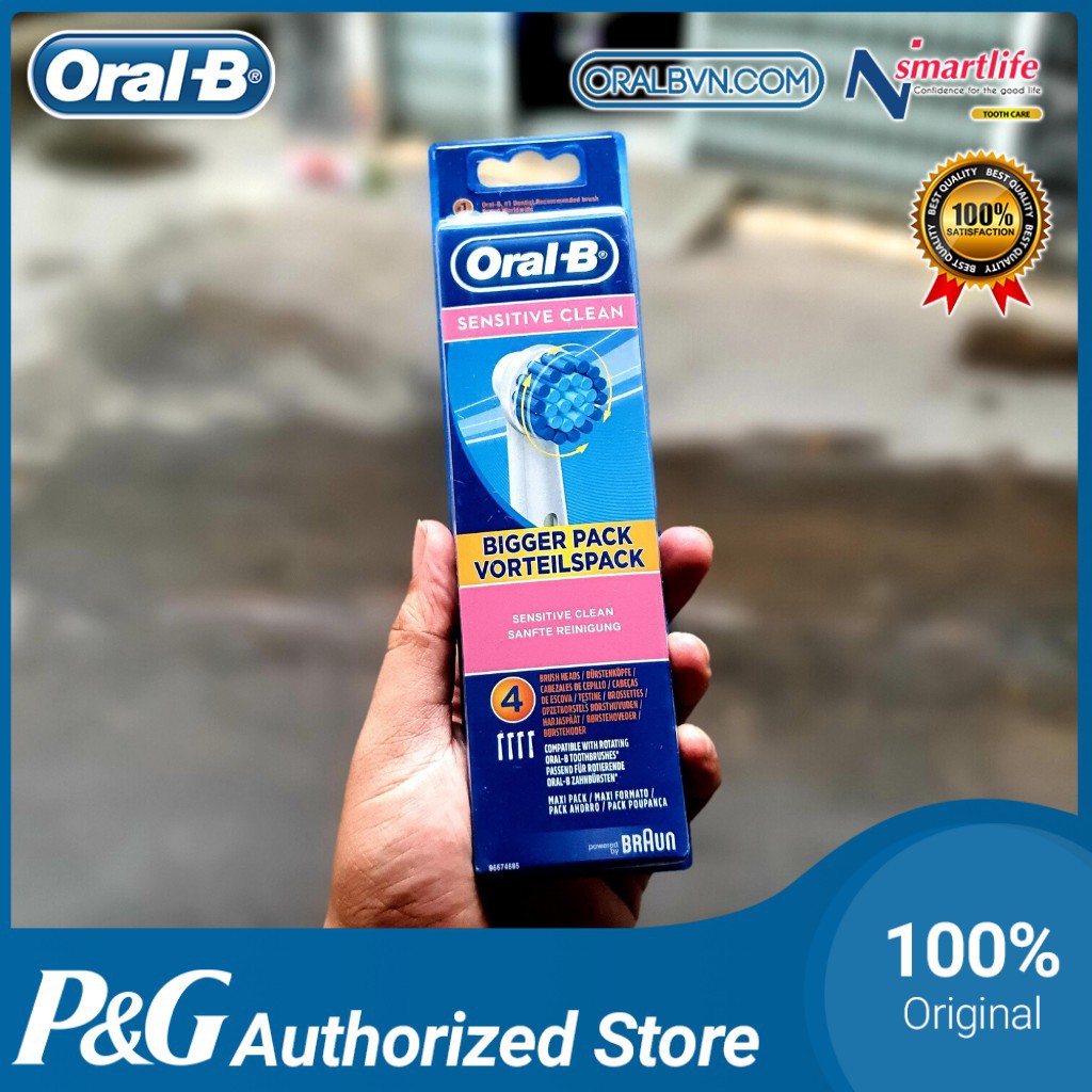 Đầu bàn chải điện Oral B thay thế SENSITIVE dành cho răng nhạy cảm, bảo vệ nướu hạn chế chảy máu răng