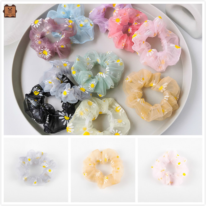 Cod In Stock New Dây Buộc Tóc Hình Hoa Cúc Xinh Xắn Dành Cho Nữ