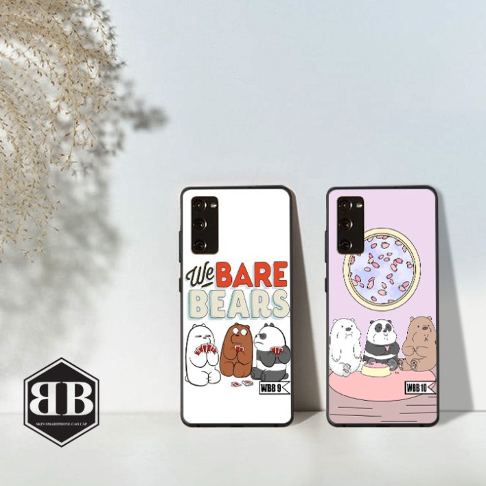 ỐP lưng kính cường lực SAMSUNG GALAXY S20 FE gấu cute
