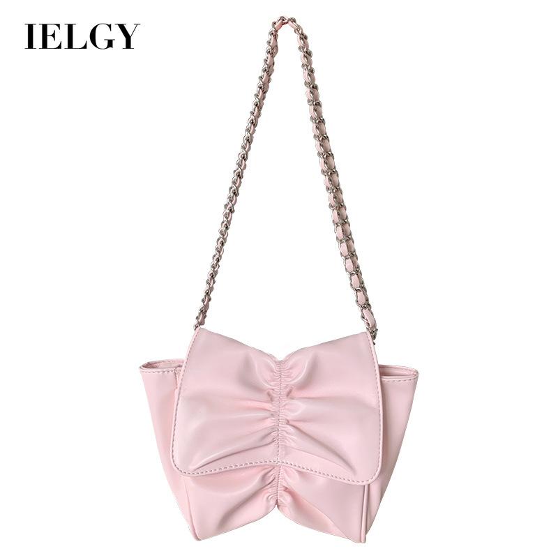 IELGY Túi Đeo Vai Gắn Nơ Ngọt Ngào Dễ Thương Cho Nữ