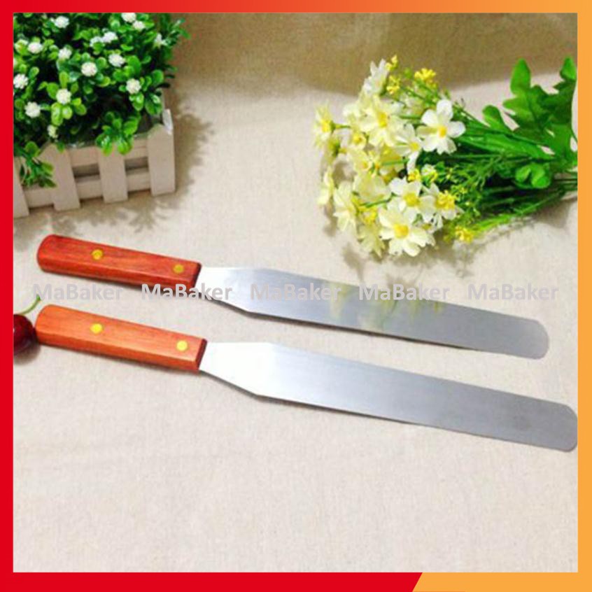 Dao chà láng thẳng cán gỗ cao cấp 32cm, 38cm - MaBaker