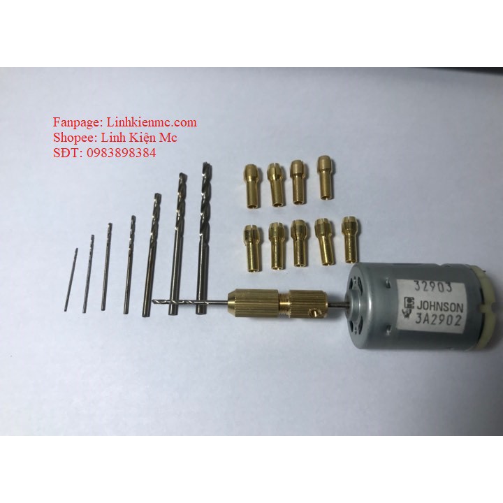 Combo Khoan Tay Mini Motor 380