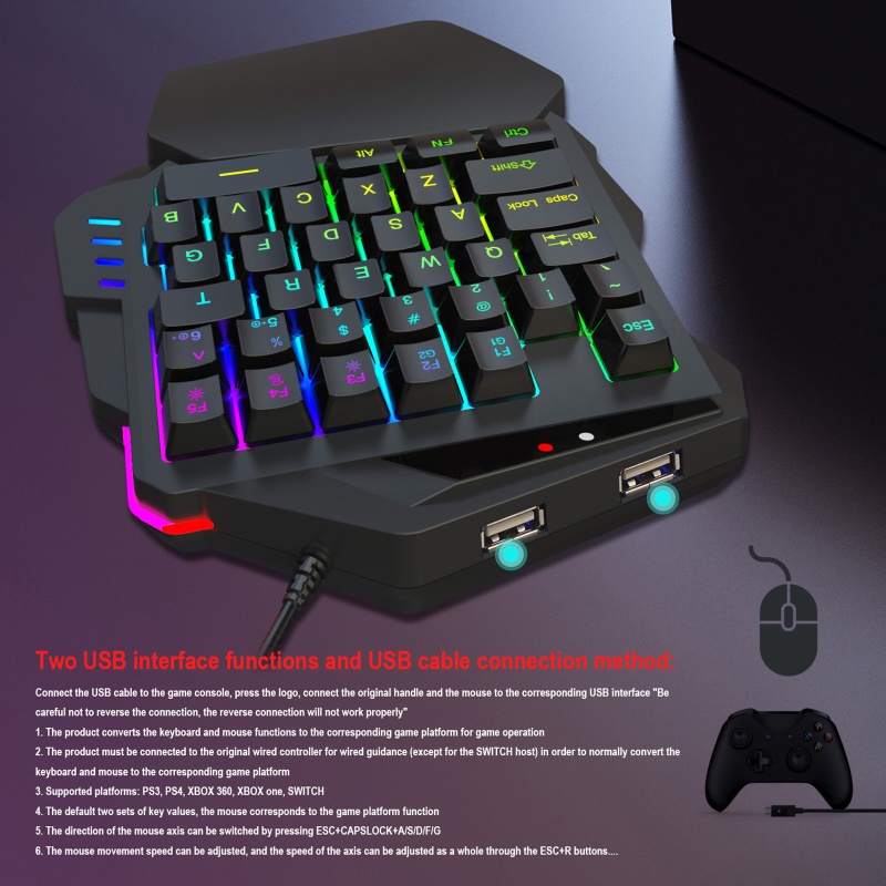 Bàn Phím Cơ Chơi Game 35 Phím Có Dây USB