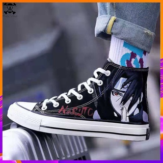 Đế cao su thể thao cổ cao giày vải