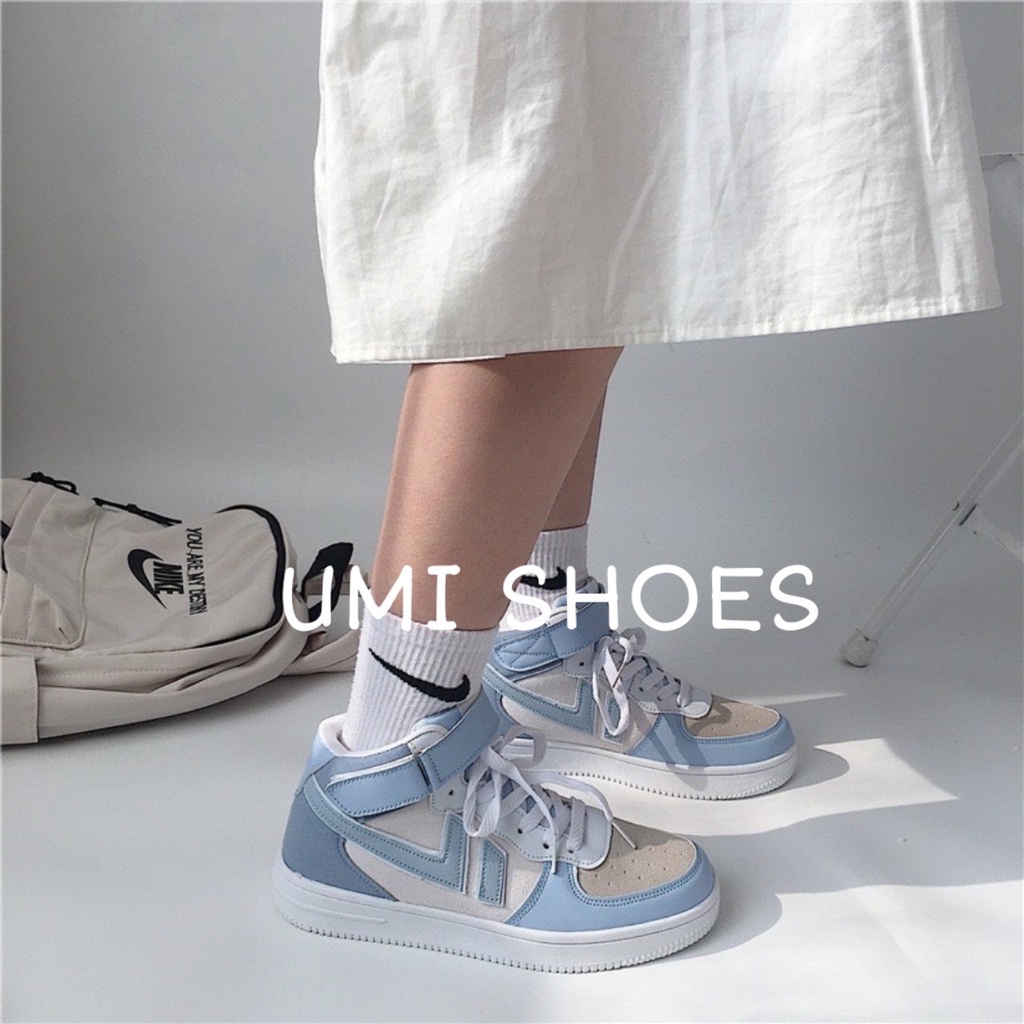 Giày thể thao cổ cao hàng đẹp, Giày cao cổ nữ nâng đế cao 3cm chất da thoáng chân phong cách cá tính đẹp | BigBuy360 - bigbuy360.vn