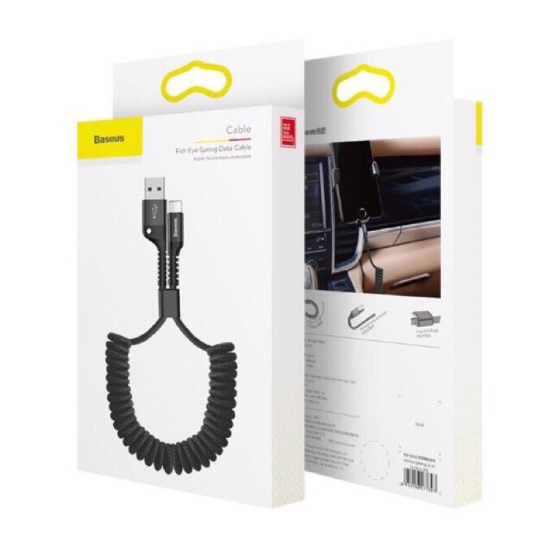 Dây sạc iphone Baseus Spring cáp sạc lò xo sạc và truyền dữ liệu nhanh iphone/ipad