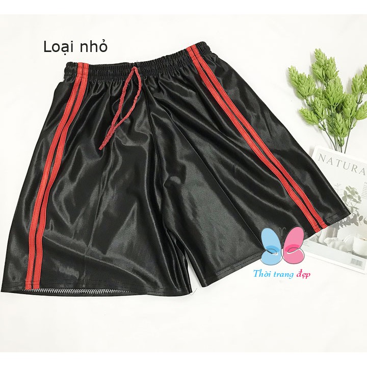 Quần đùi nam size từ 70-75kg quần short thể thao mặc nhà thun bóng phối sọc - QN47