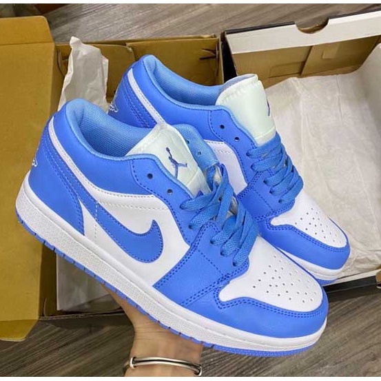 Giày Nike Jodan Xanh Lam Cao Cấp , JD1 Xanh Cổ Thấp Siêu Phẩm Full Box Bill