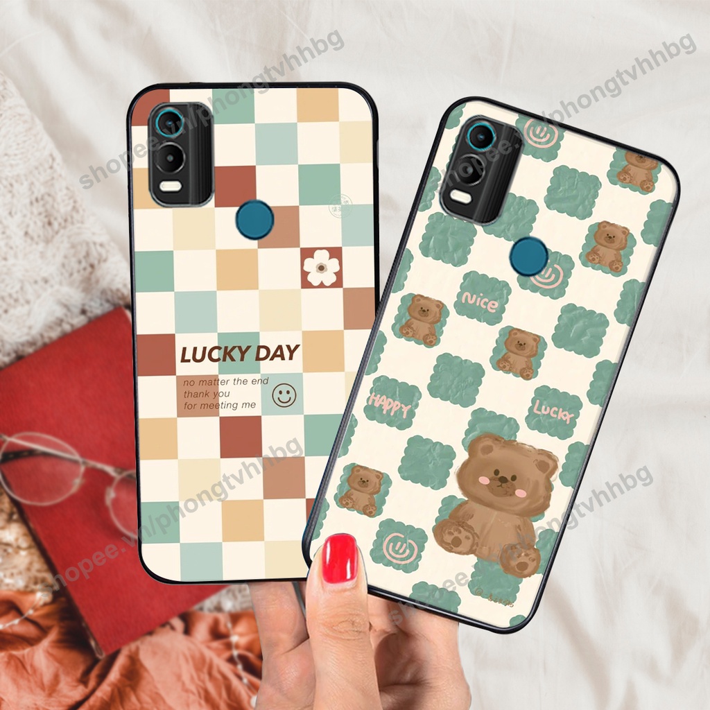 Ốp lưng Nokia C21 Plus trái tim GẤU bền cực đẹp thể thao cá tính