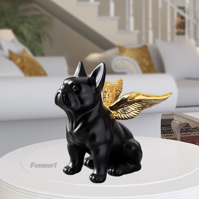 Tượng Chó Bull Đang Ngồi Bằng Sứ Dùng Trang Trí Nhà Cửa