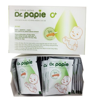 Gạc răng miệng Dr Papie vệ sinh răng miệng (Hộp 30 gói)