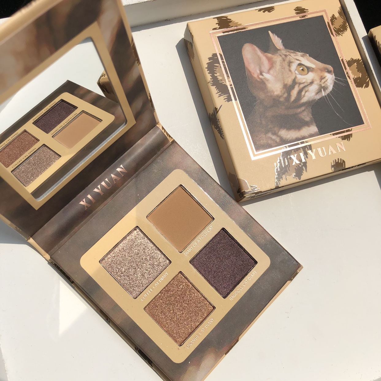 [Hàng mới về] Bảng Phấn Mắt 4 Màu Ánh Kim Tuyến Lấp Lánh Thương Hiệu Xiyuan | BigBuy360 - bigbuy360.vn