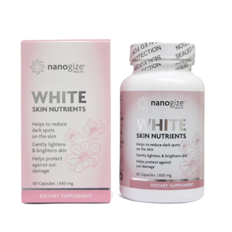 VIÊN UỐNG TRẮNG DA NANOGIZE HEALTH WHITE SKIN NUTRIENTS Của Mỹ / Hàng Chính Hãng 100%