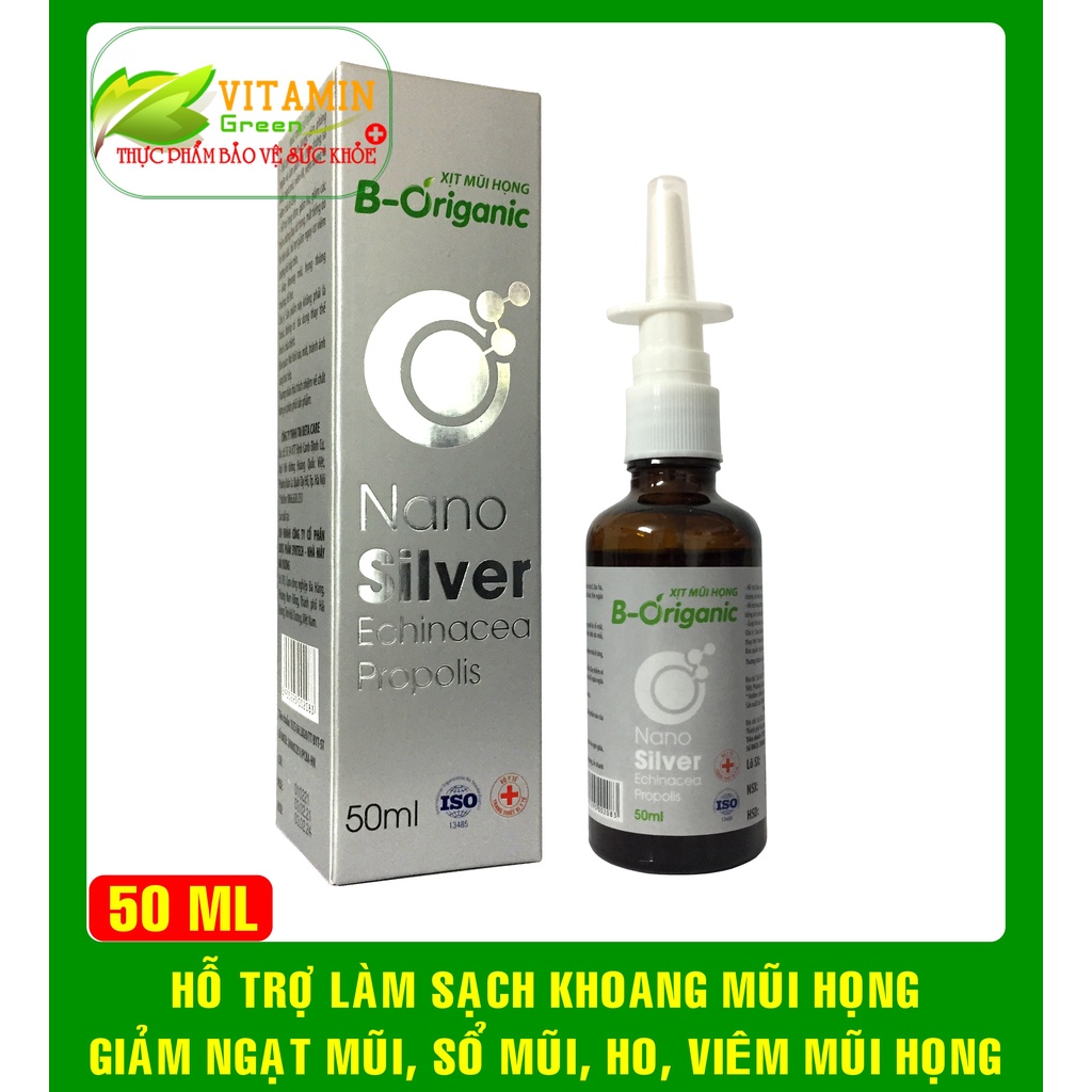 XỊT MŨI HỌNG B-Origanic GIÚP LÀM SẠCH MŨI HỌNG, HỖ TRỢ GIẢM TRIỆU CHỨNG VIÊM MŨI, HỌNG, SỔ MŨI, NGẠT MŨI, HO